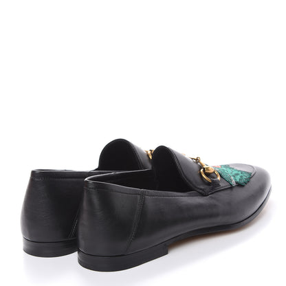Gucci Lambskin Wolf Embroidered Mens Brixton Horsebit Loafers 7 Black 4 of 10