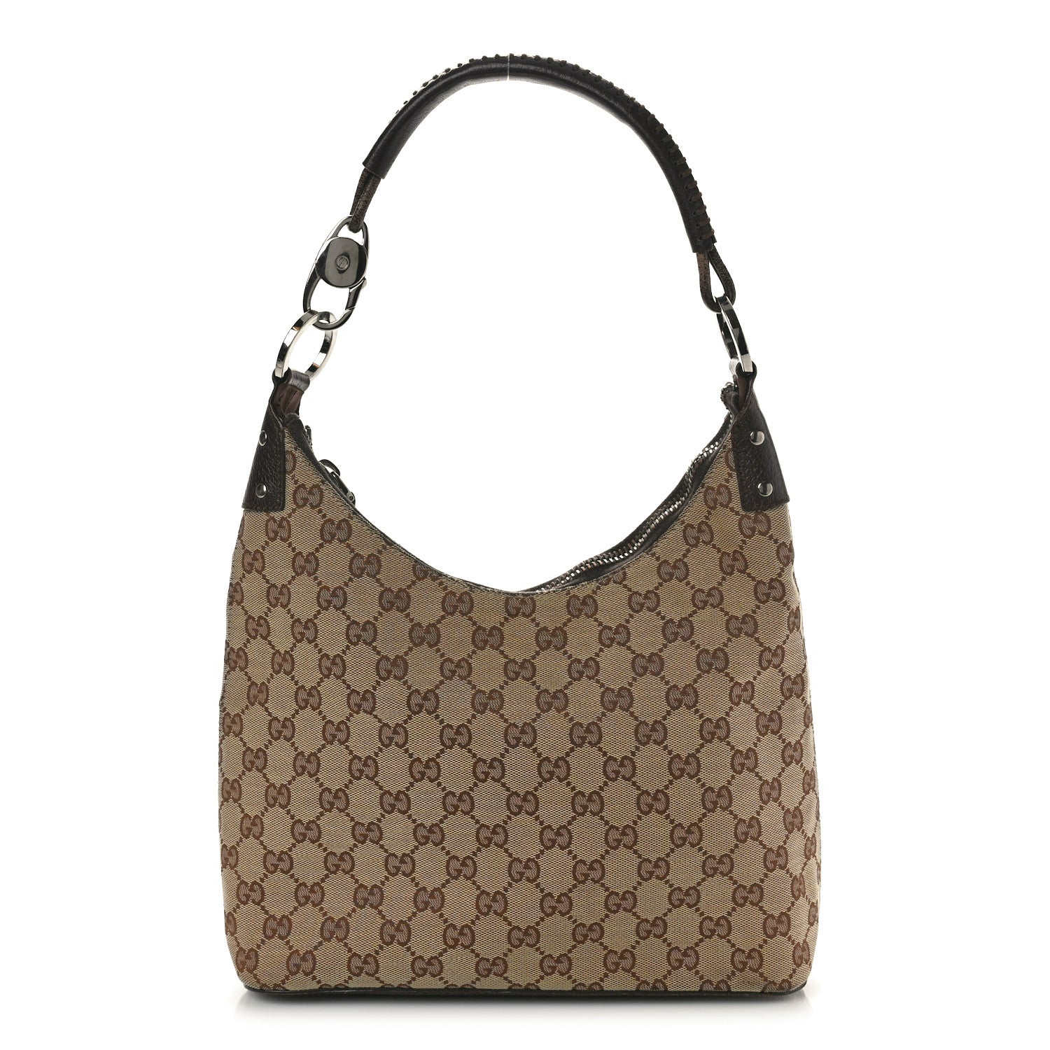 Gucci Monogram Shoulder Bag Dark Brown 1 of 10