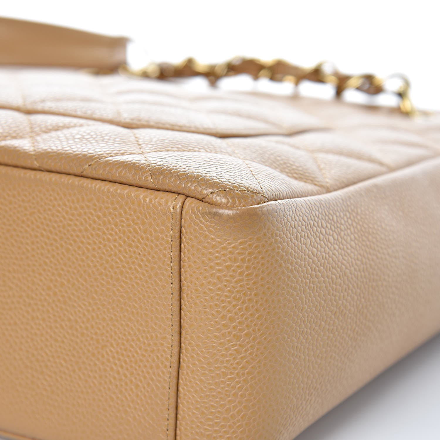 Chanel Caviar Quilted Petit Shopping Tote PST Dark Beige 11 of 14