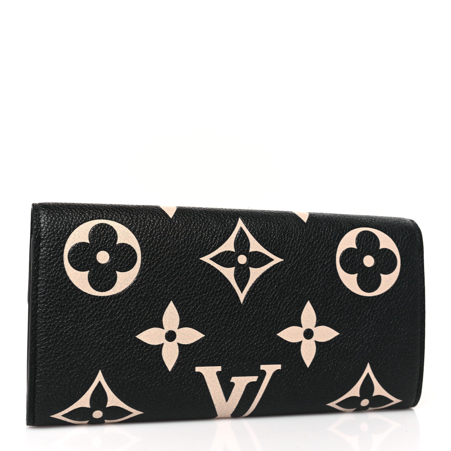 Louis Vuitton Empreinte Monogram Giant Emilie Wallet Black Beige 3 of 7