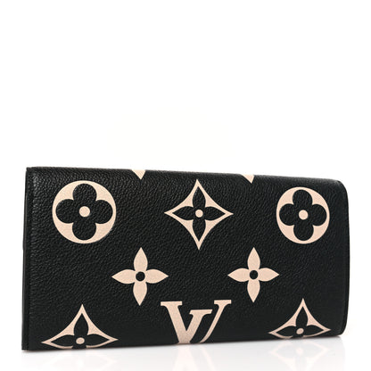 Louis Vuitton Empreinte Monogram Giant Emilie Wallet Black Beige 3 of 7