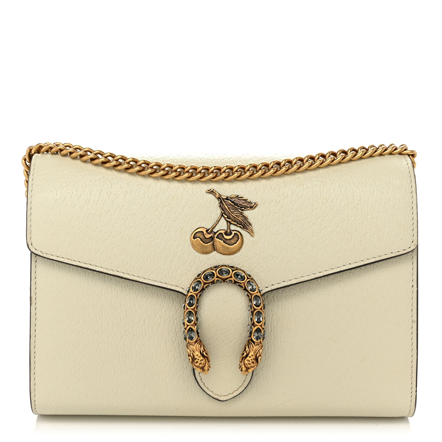 Gucci Calfskin Garden Dionysus Chain Wallet Off White 1 of 12