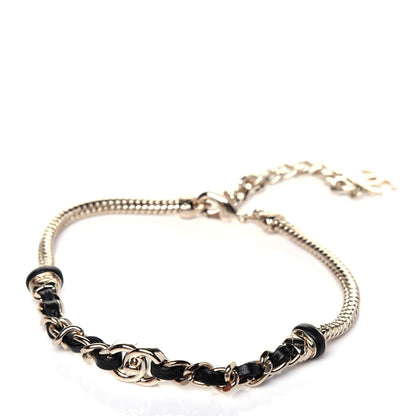 Chanel Metal Lambskin CC Turnlock Choker Necklace Black Gold 3 of 5