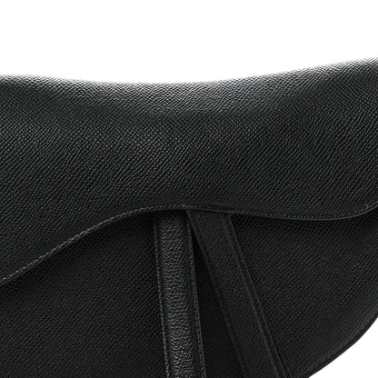 Christian Dior Grained Calfskin Saddle Bag Black 8 of 11