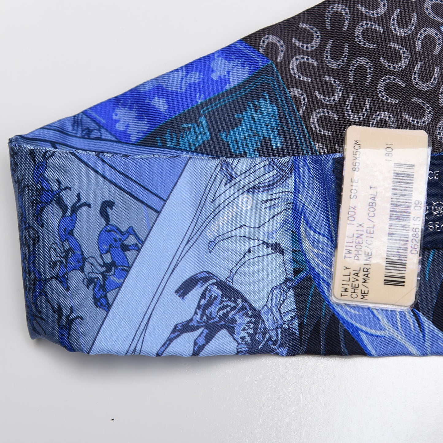 Silk Cheval Phoenix Twilly Marine Ciel Cobalt