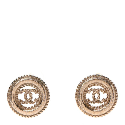 Chanel Twisted CC Earrings Light Gold 1 of 4