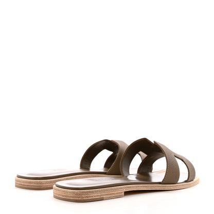 Hermes Epsom Oran Sandals 38 Etoupe 4 of 11