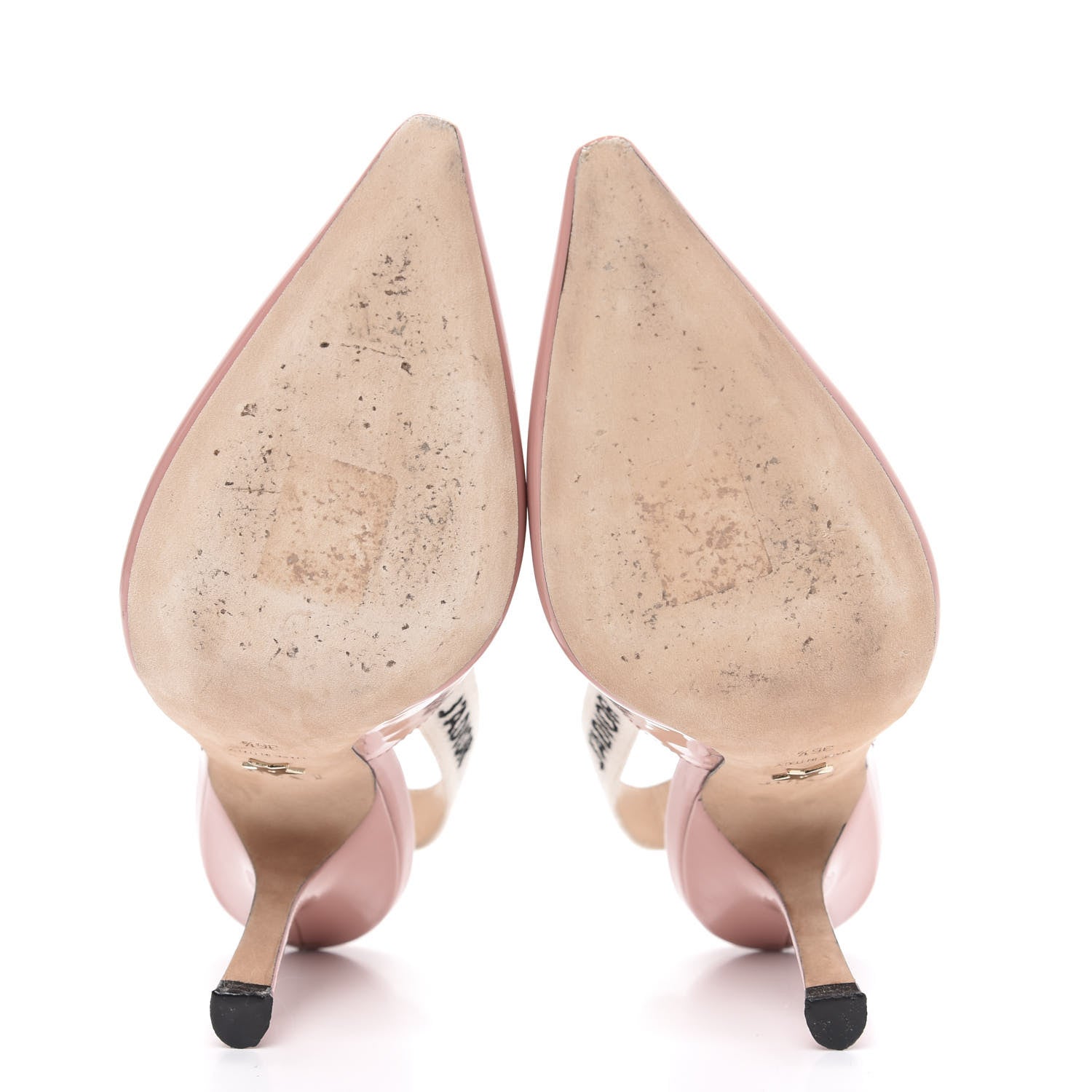 C￼hristian Dior ピンク リボン ハイヒール Christian Dior Patent Ribbon J'Adior Slingback 100mm Pumps 36.5