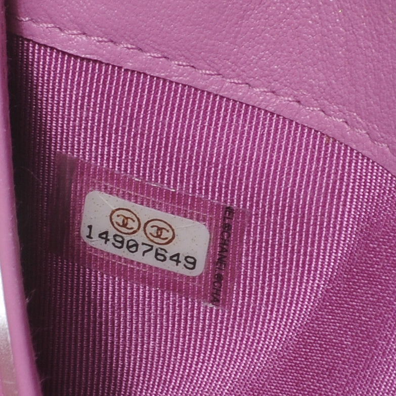 Chanel Lambskin Quilted Yen Wallet Violet 7 of 7