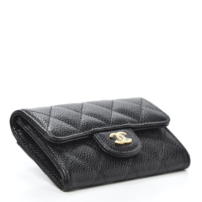 Chanel Caviar Quilted Flap Card Holder Wallet Black 4 of 8