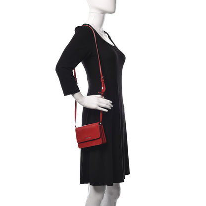 Prada Saffiano Vernice Wallet with Strap Rosso 2 of 12