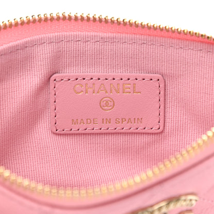 Chanel Caviar Quilted Small Multi Chain Cosmetic Case Light Pink 6 of 9
