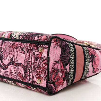 Christian Dior Toile de Jouy Voyage Embroidered Medium Lady D-Lite Fuchsia Multicolor 10 of 10