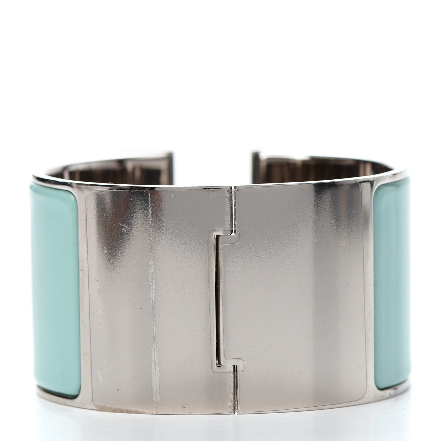 Hermes Enamel Extra Wide Clic Clac H Bracelet PM Lagon 3 of 4