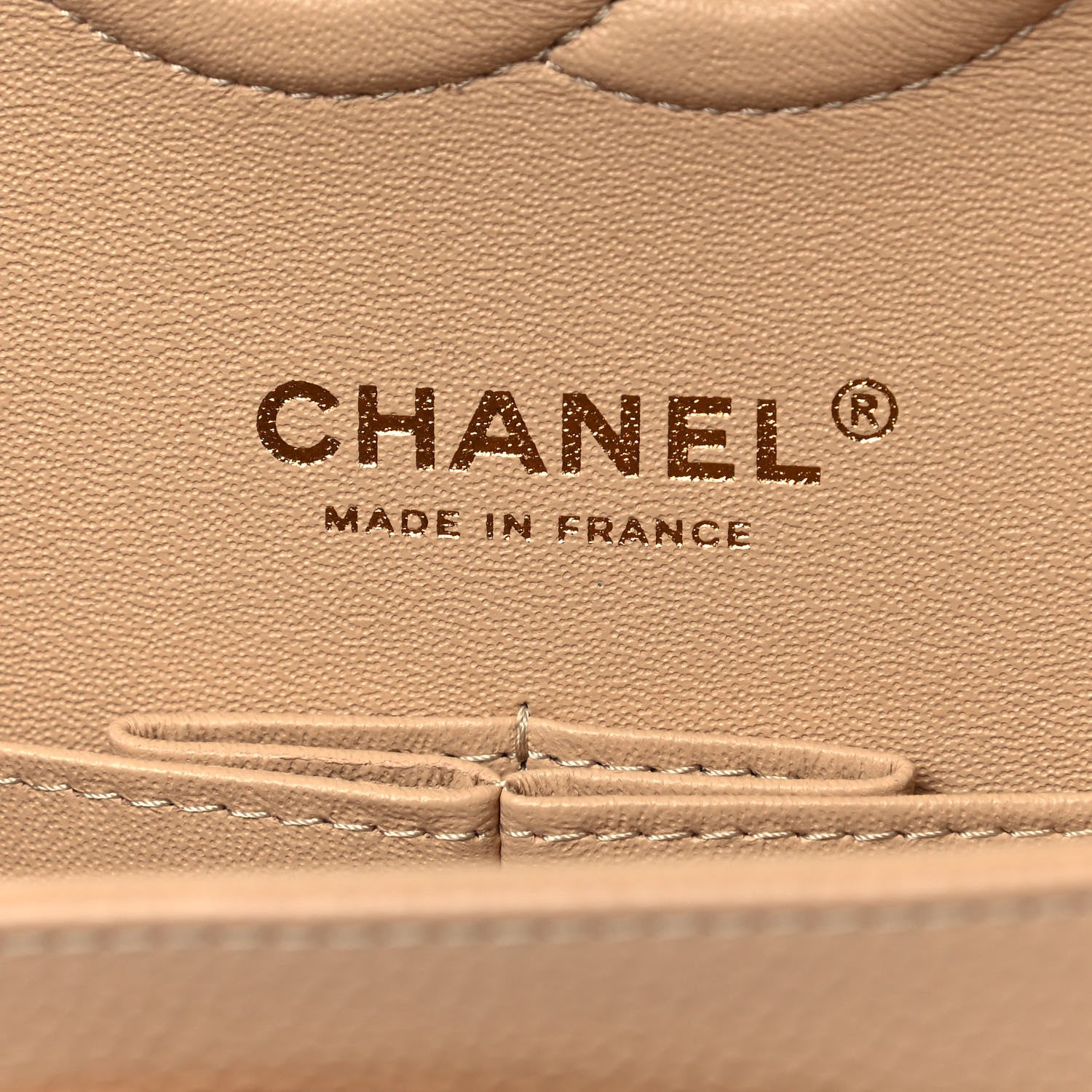 Chanel Caviar Quilted Medium Double Flap Beige 6 of 14