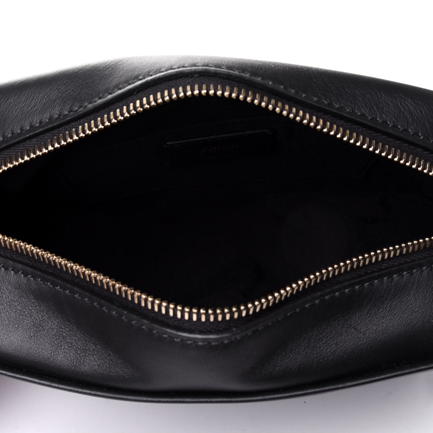 Glazed Fabric Vitello Century FF 1974 Stamp Patch Camera Case Mogano Panna Black