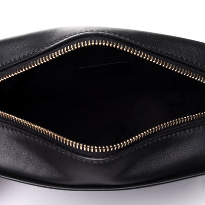 Fendi Glazed Fabric Vitello Century FF 1974 Stamp Patch Camera Case Mogano Panna Black 5 of 11