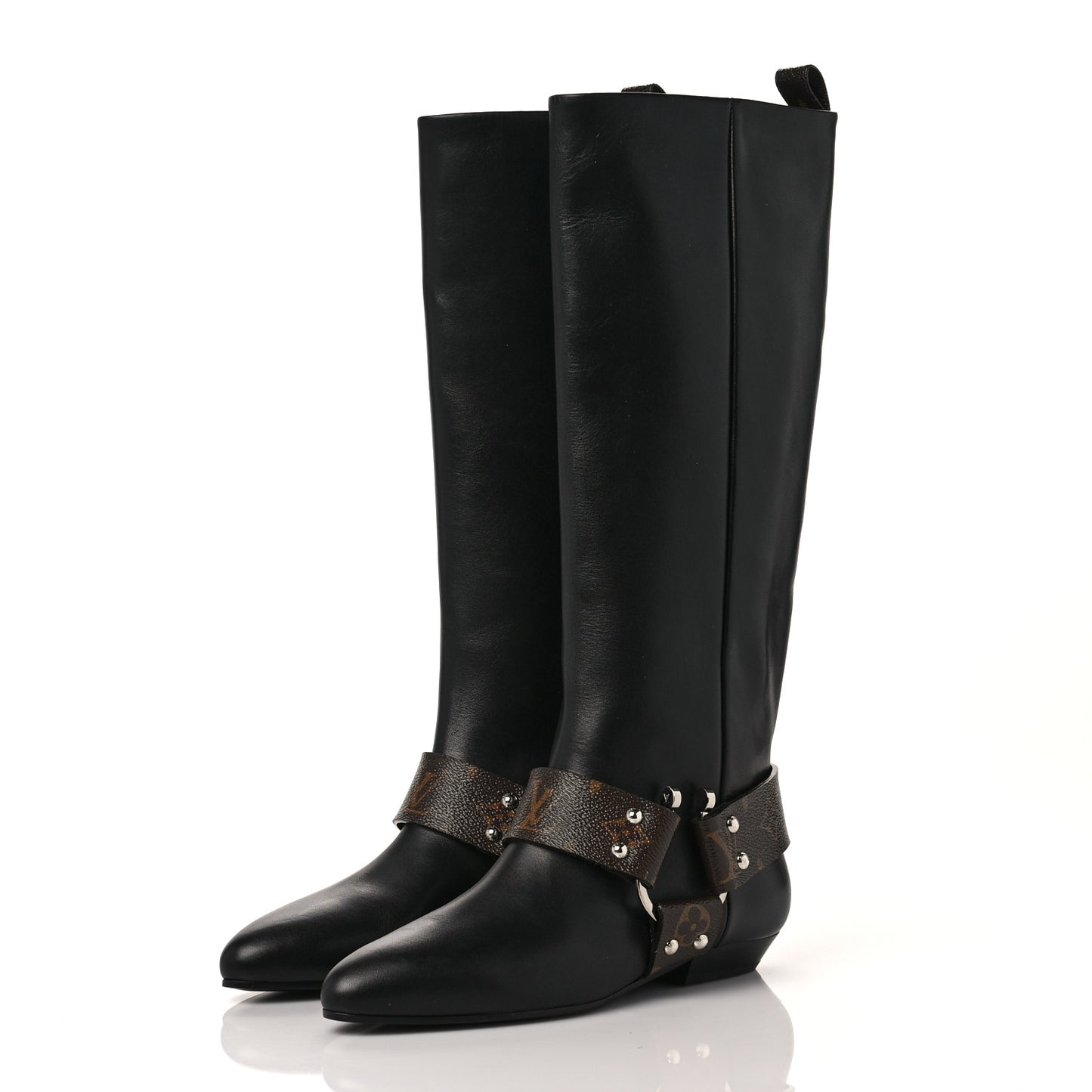 Calfskin Monogram Rhapsody High Boots 36 Black