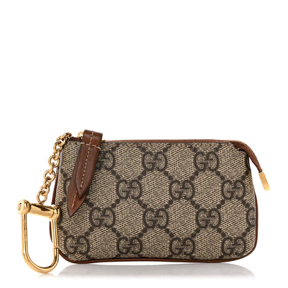 Gucci GG Supreme Monogram Key Case Brown 1 of 9