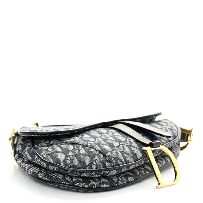 Christian Dior Monogram Saddle Bag Blue 4 of 11