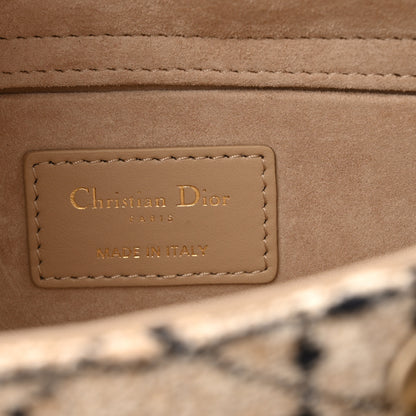 Christian Dior Tweed Cannage Medium Lady D-Joy Natural Black 6 of 12