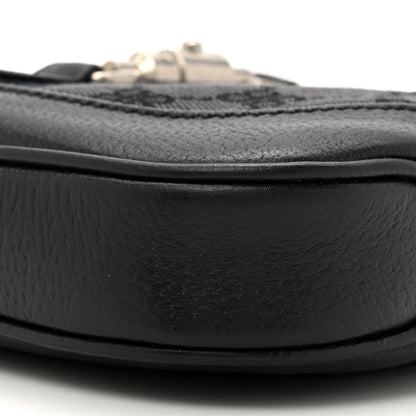 Gucci X BALENCIAGA BB Monogram Calfskin Web Mini Jackie 1961 Hobo Black 10 of 11