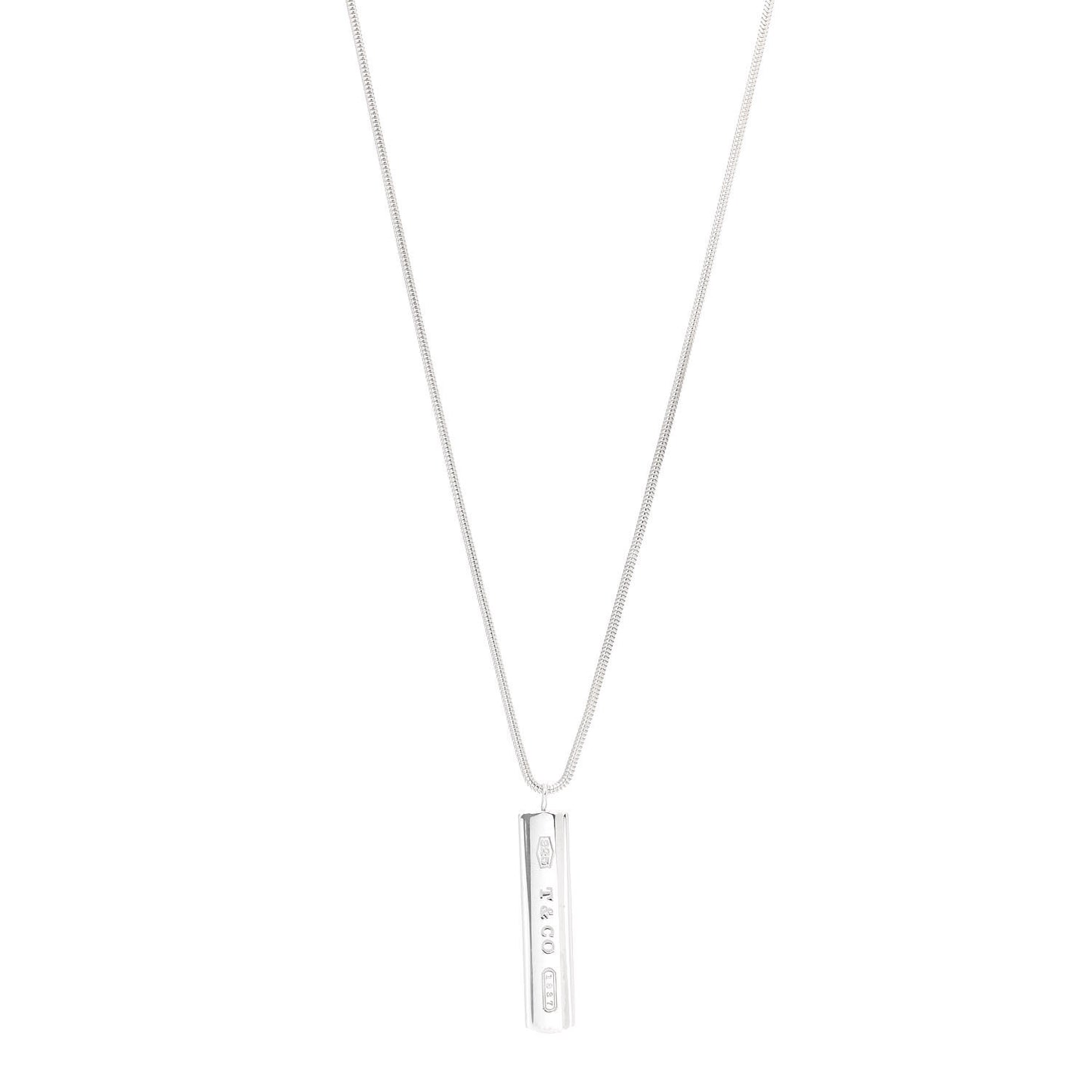 Sterling Silver 1837 Bar Pendant Necklace