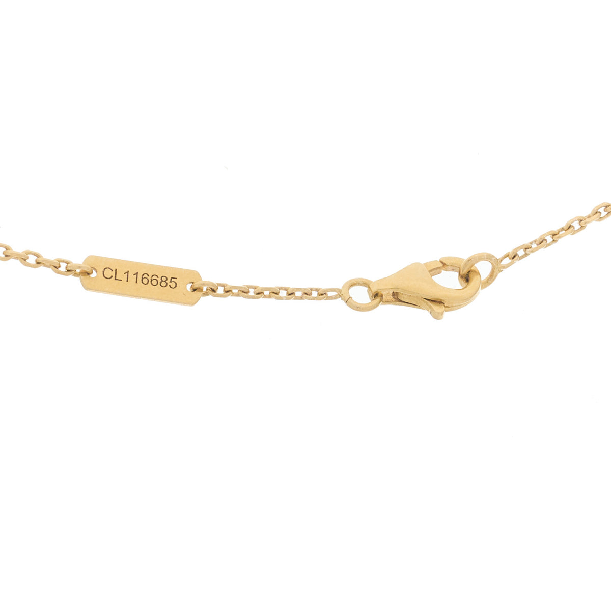 Van Cleef & Arpels 18K Yellow Gold Mother of Pearl Vintage Alhambra Pendant Necklace 5 of 5