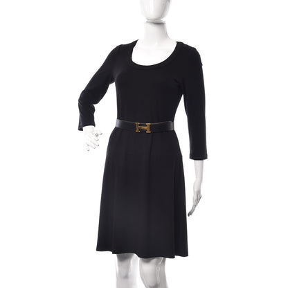 Hermes Box Togo 32mm H Belt 70 Black Gold 2 of 10