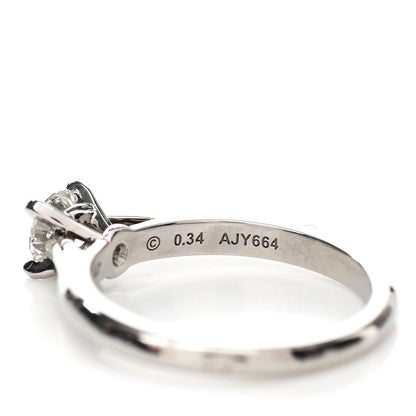 Cartier Platinum Diamond .34ct 1895 Solitaire Engagement Ring 47 4 6 of 8