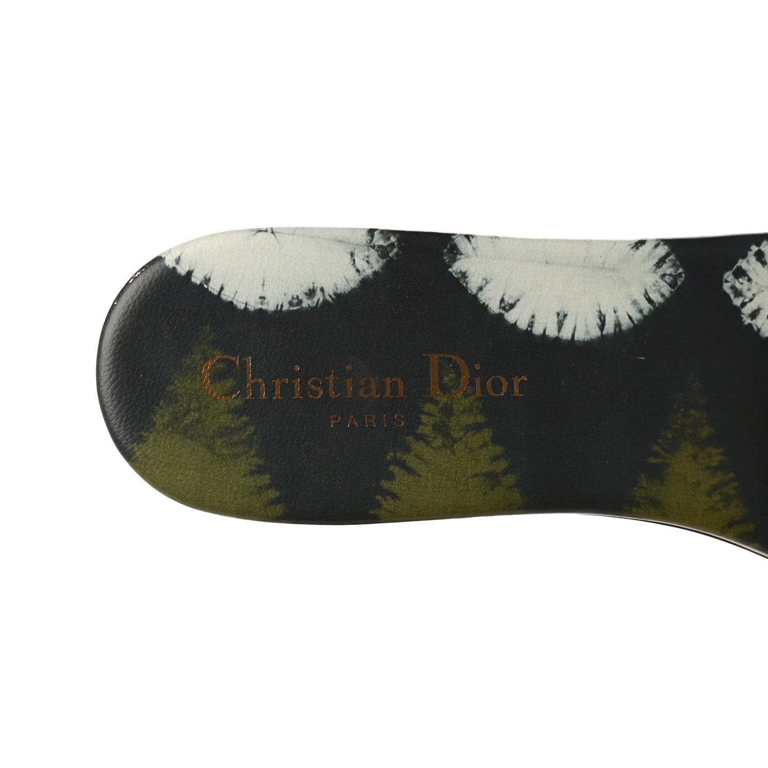 Christian Dior Canvas Tie Dye Embroidered Dway Mules Slide Sandals 40 Green Multicolor 7 of 8