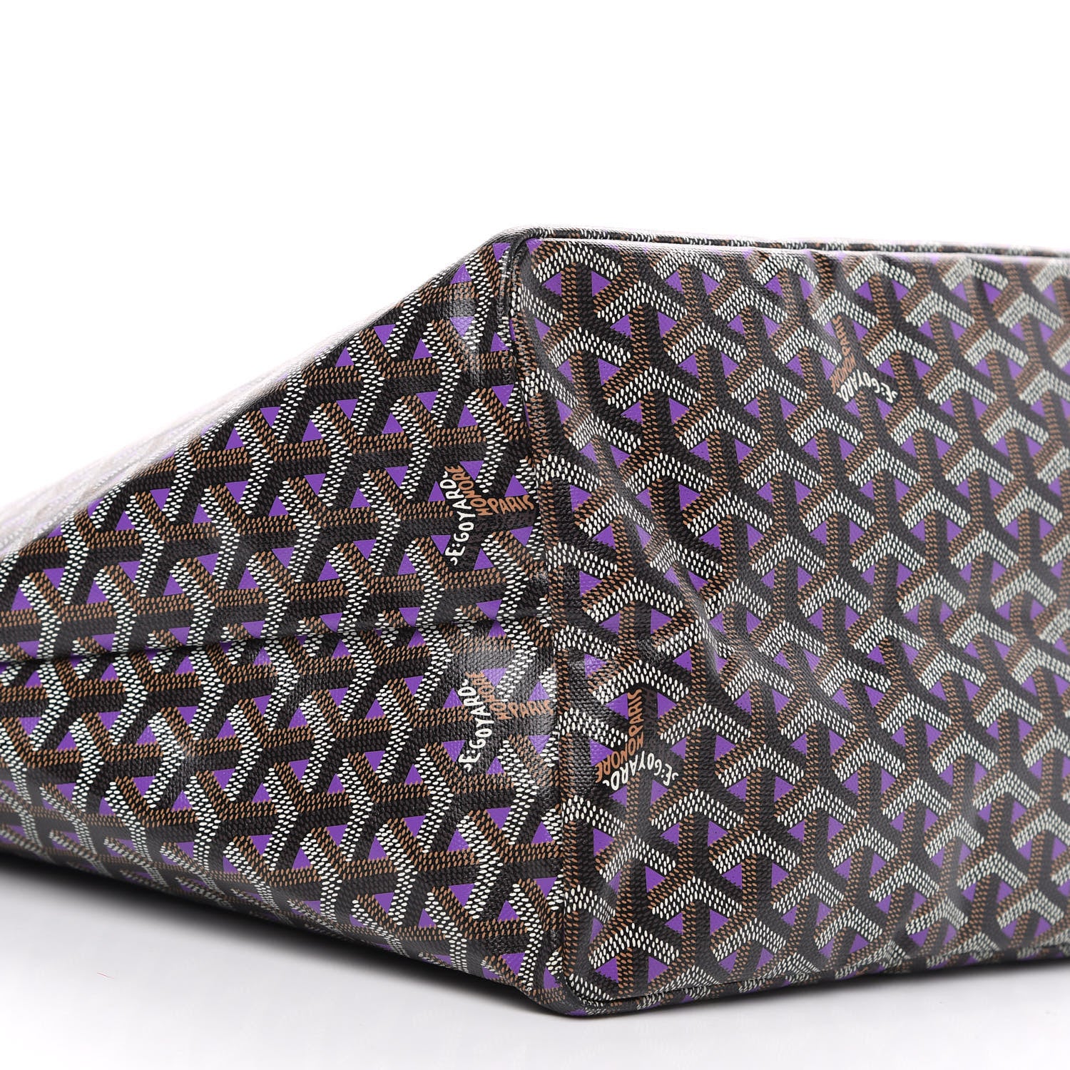 Goyard Goyardine Saint Louis Claire Voie GM Black Purple 8 of 9