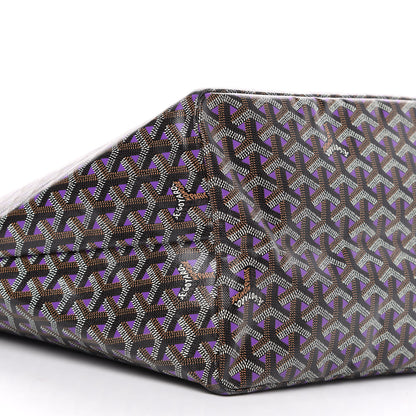 Goyard Goyardine Saint Louis Claire Voie GM Black Purple 8 of 9