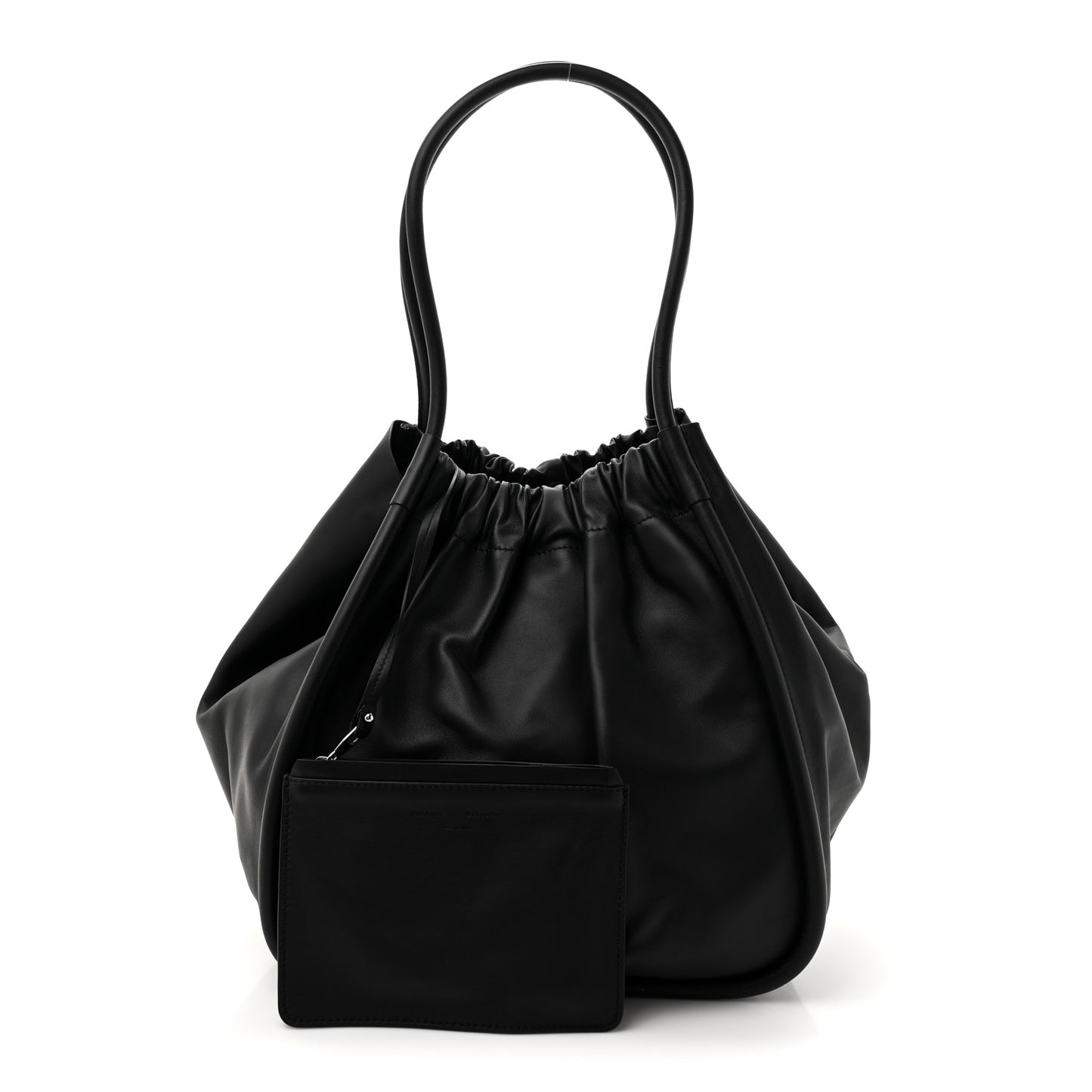 Calfskin XL Ruched Tote Black