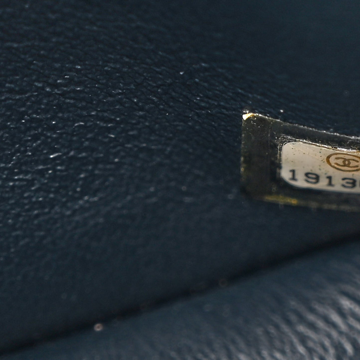 Patent Quilted Jumbo Double Flap Navy