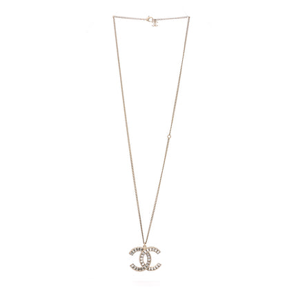 Chanel Baguette Crystal CC Necklace Gold 3 of 8