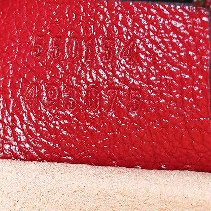 Gucci Glazed Calfskin Matelasse Heart Mini GG Marmont Round Shoulder Bag Romantic Cerise 7 of 12