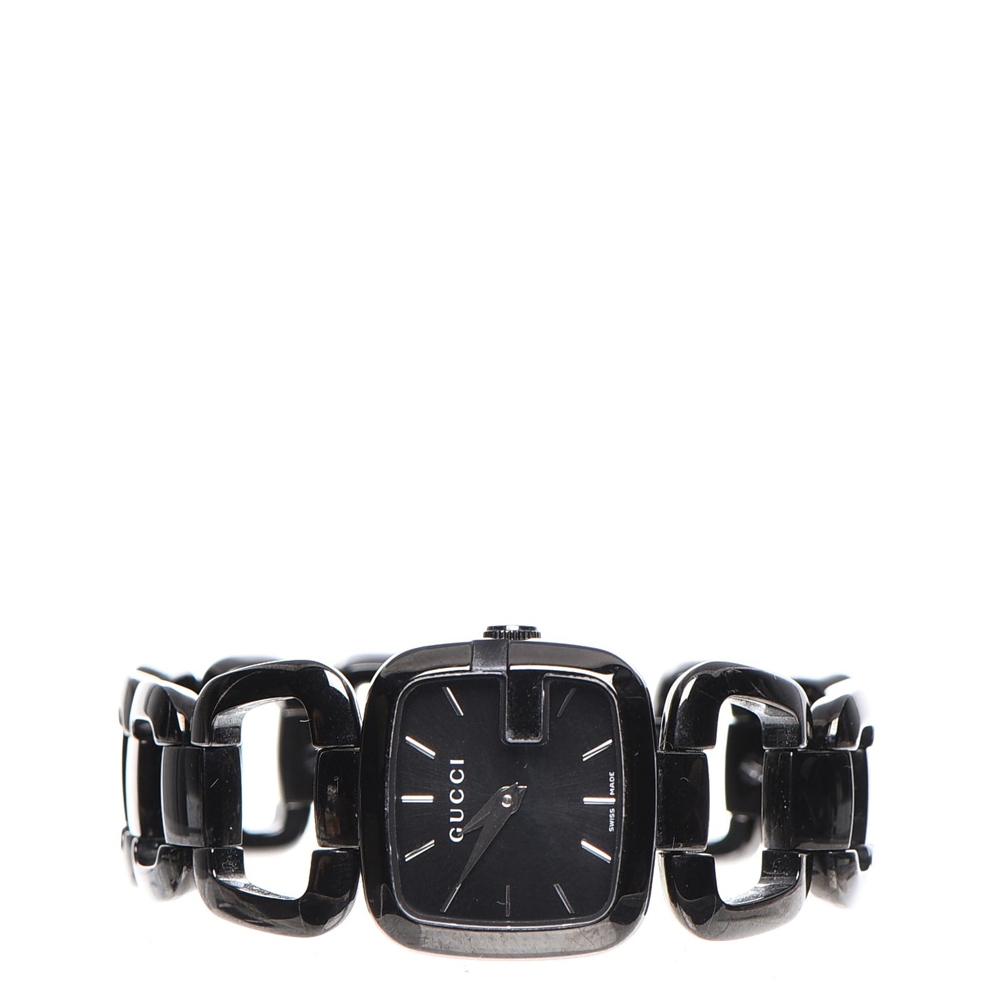 PVD Stainless Steel 24mm G-Gucci Square Quartz Watch Black