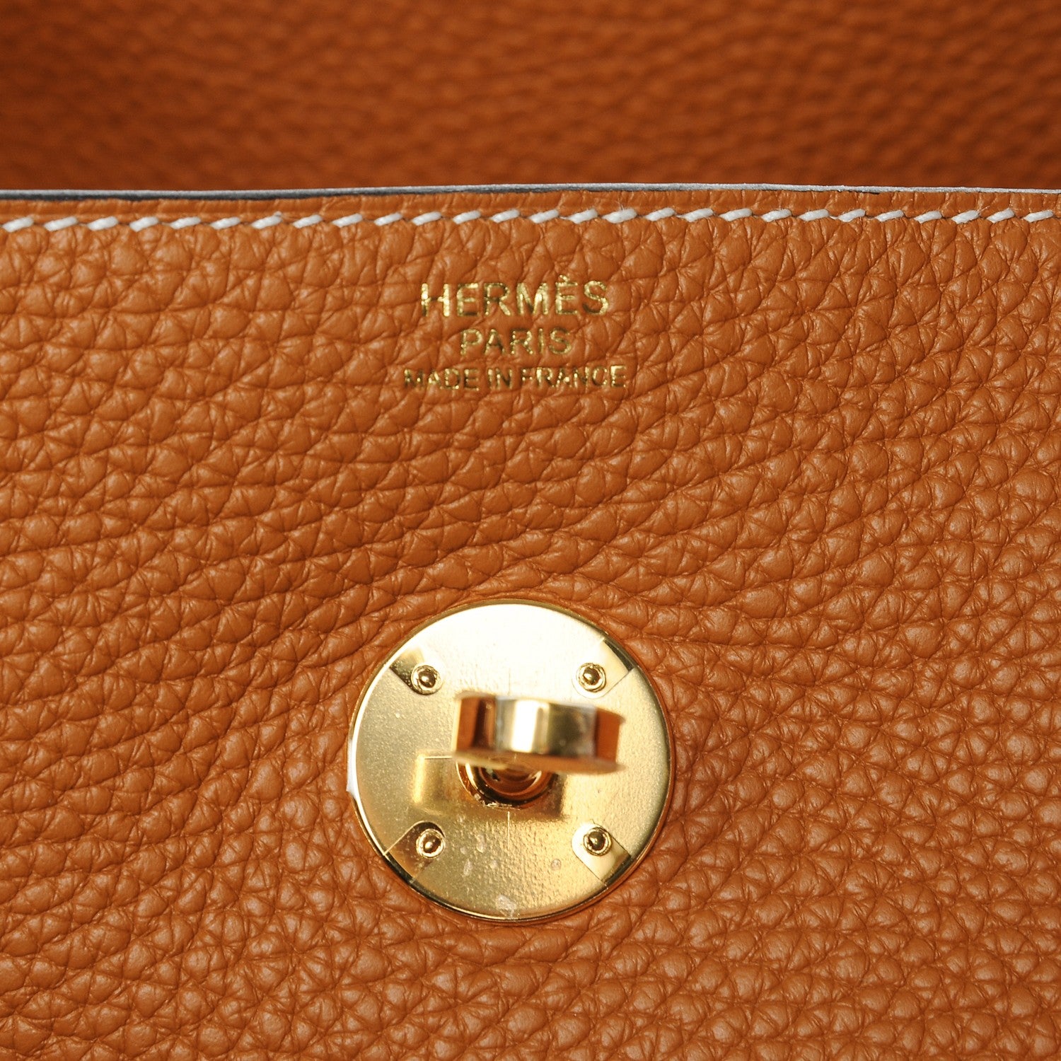 Hermes Taurillon Clemence Lindy 34 Cognac 6 of 7
