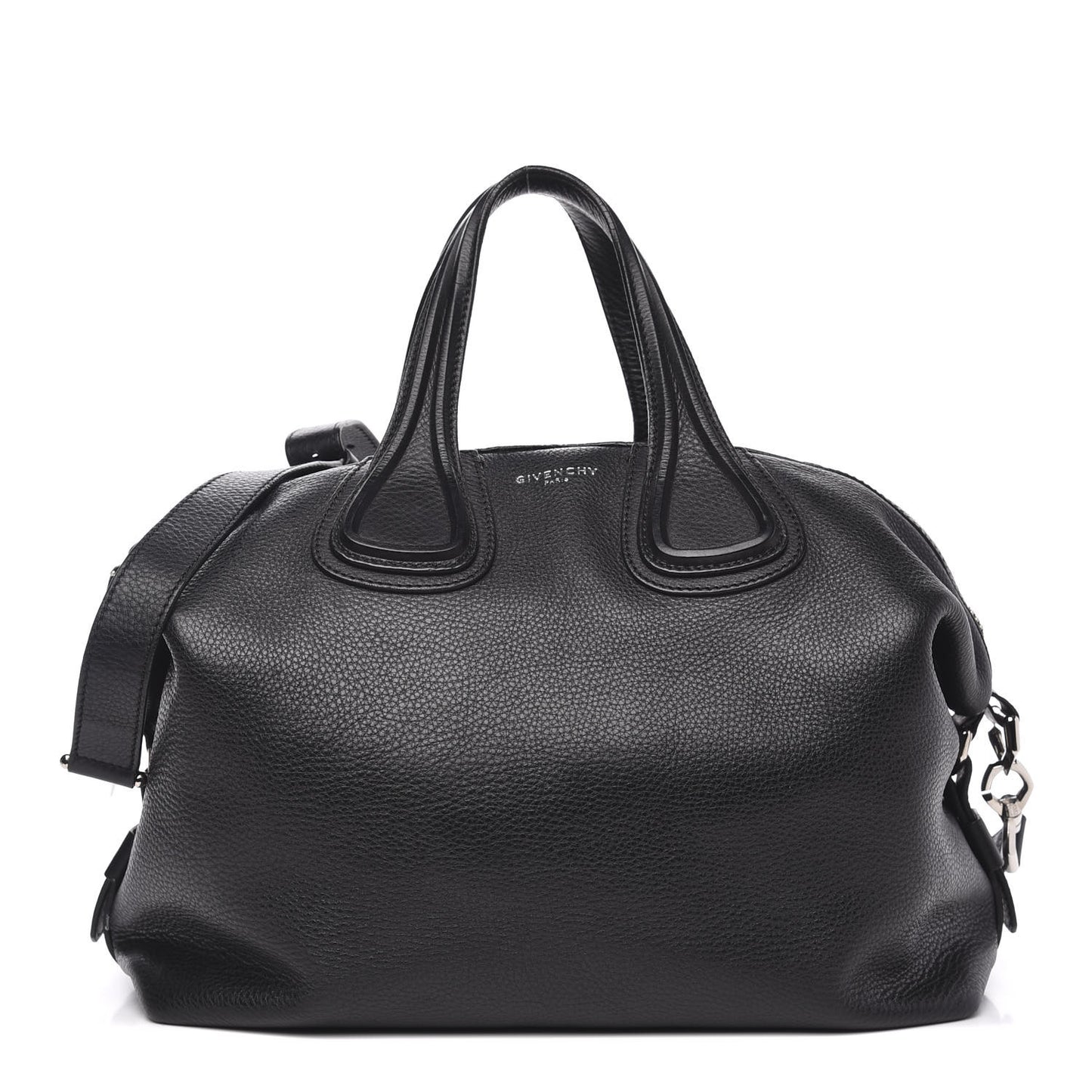 Waxy Grained Calfskin Medium Nightingale Black