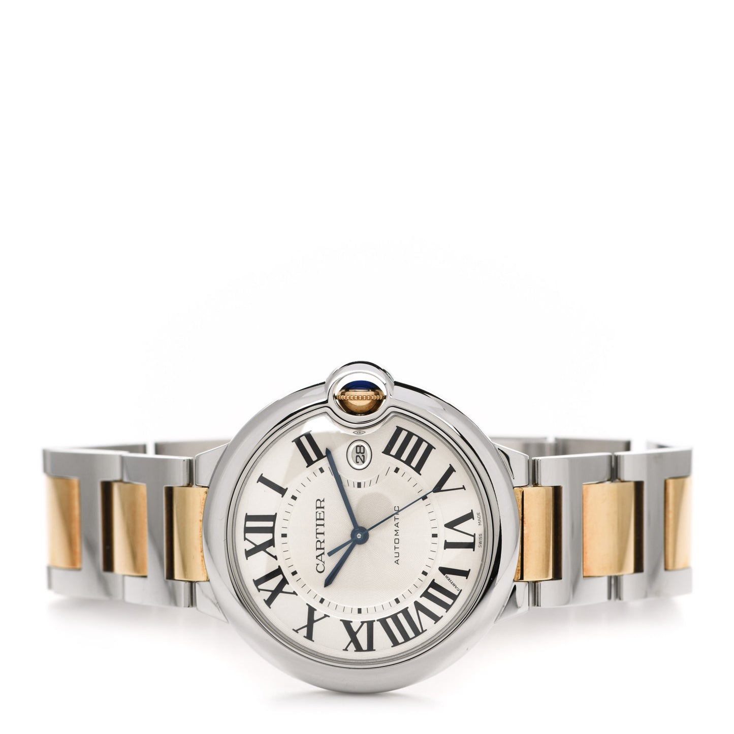 Stainless Steel 18K Yellow Gold 42mm Ballon Bleu De Cartier Automatic Watch