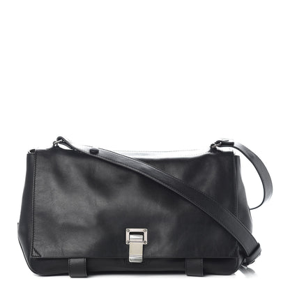 Proenza Schouler Calfskin Double Sided PS Courier Bag Black 1 of 9