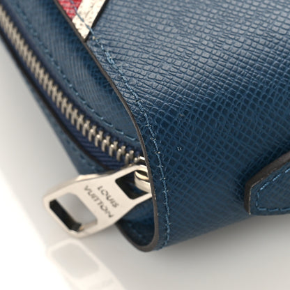 Louis Vuitton Taiga Zippy XL Wallet Blue Red 10 of 14