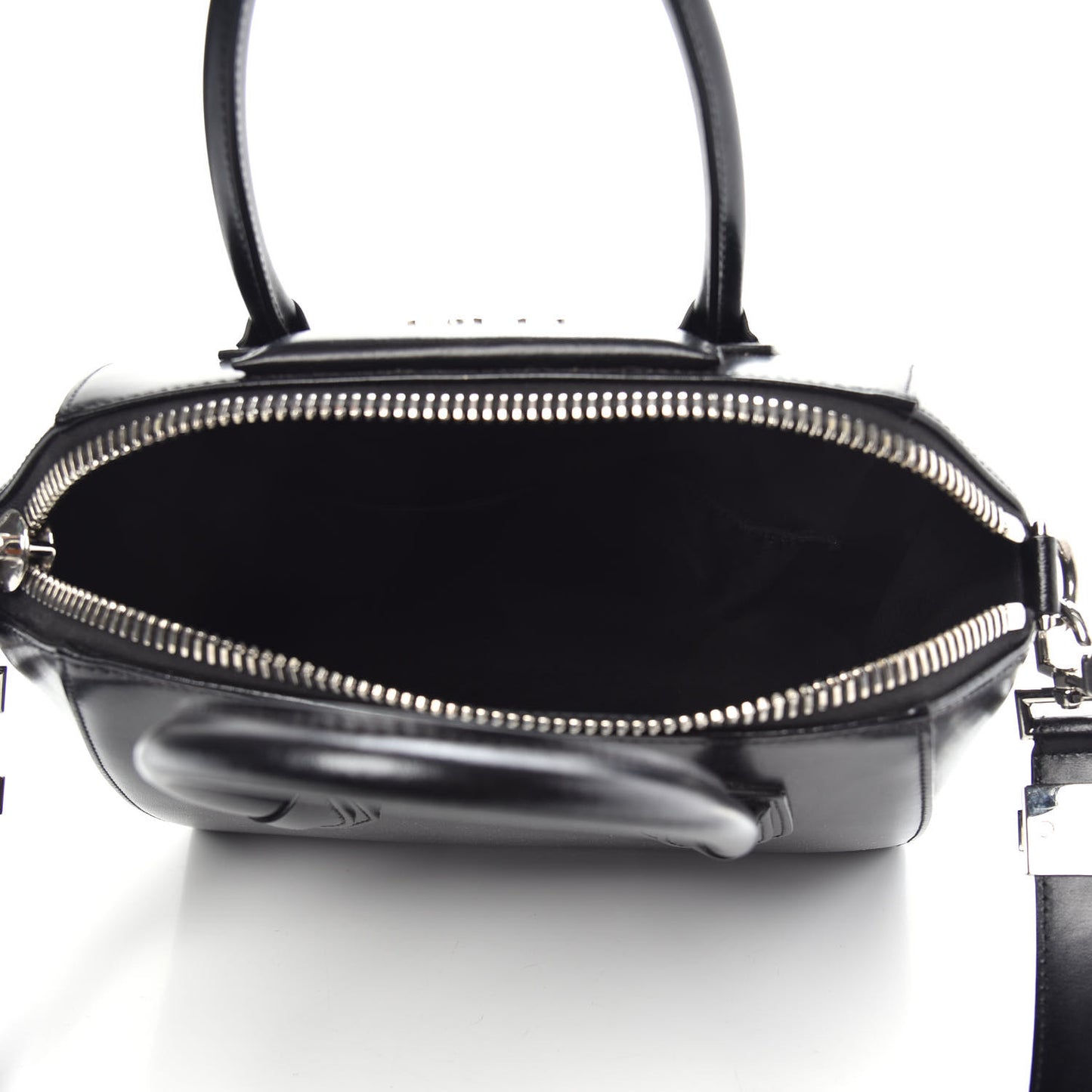 Shiny Lord Calfskin Small Antigona Black