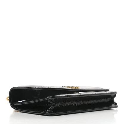 Chanel Shiny Crumpled Calfskin Quilted Chanel 19 Wallet On Chain WOC Black 4 of 11