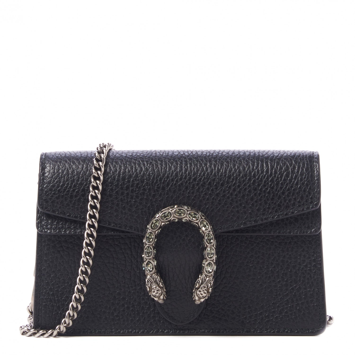 Gucci Calfskin Super Mini Dionysus Shoulder Bag Black 1 of 8