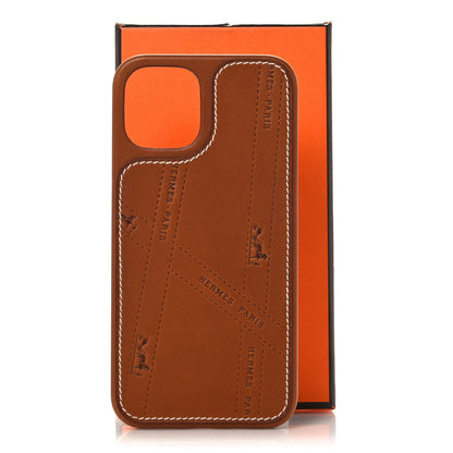 Hermes Barenia Bolduc iPhone 12/12 Pro Case Fauve 6 of 6