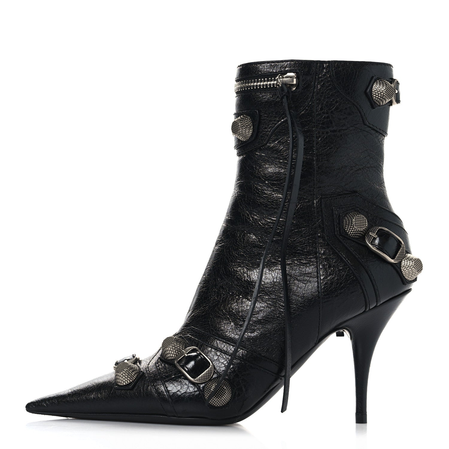 Balenciaga Agneau Arena Cagole 70mm Ankle Boots 35 Black 1 of 10