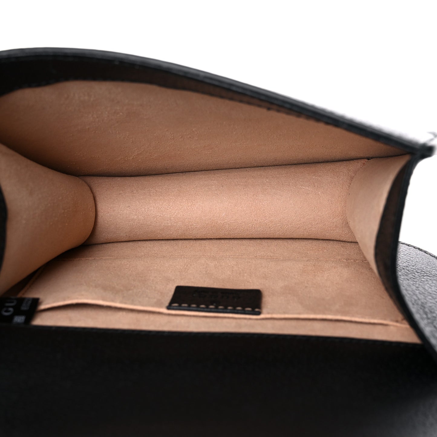 Calfskin Web Crystal Butterfly Stripe Small Totem Shoulder Bag Black