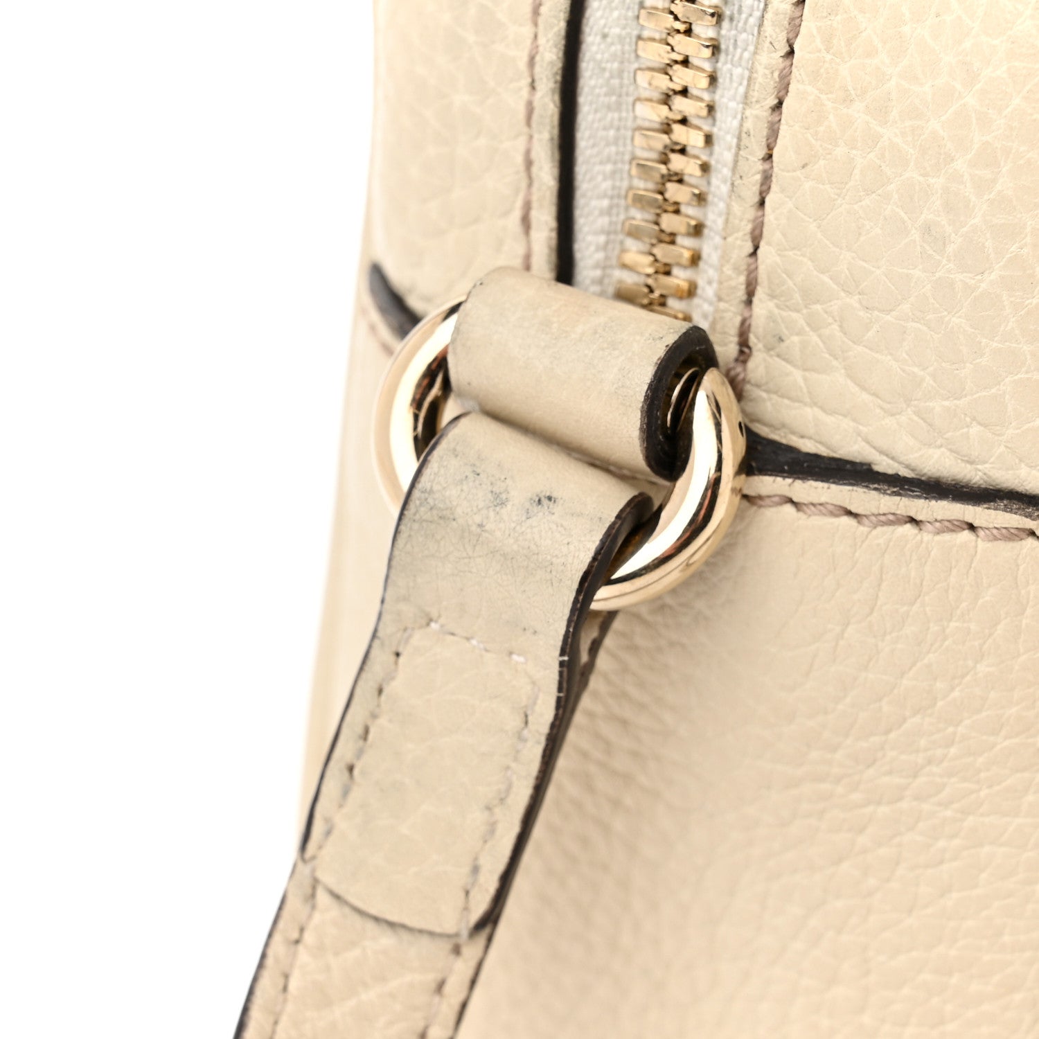 Gucci Pebbled Calfskin Small Soho Disco Bag Off White 13 of 15